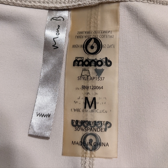 Mono B Taupe Leg Cutout Leggings Size Medium. Excellent pre-owned condition - Picture 6 of 7